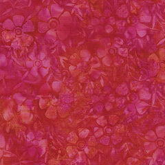 Island Batik Honeycomb - Flower-Red Coral 112203335