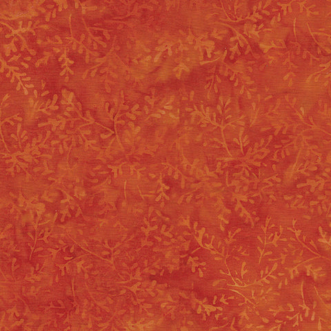 Island Batik Honeycomb - Sprig-Orange Copper 112263280
