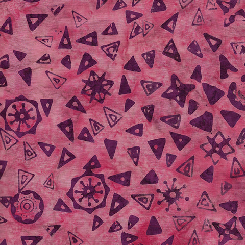 Island Batik Mandala Magic - Triangles Mauve 612005416