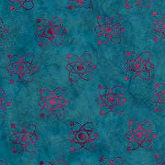 Island Batik Blinded by Science - Atom - Aquamarine -  622004551