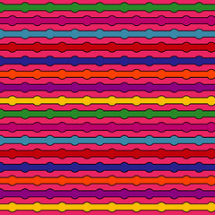 Color Splash - Stripes with Circles-Raspberry - 922003330CV