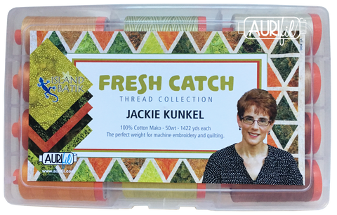 Fresh Catch by Jackie Kunkel Aurifil Thread Collection 12 Large Spools 50wt Cotton