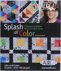 Splash of Color by Jackie Kunkel Aurifl Thread Collection 10 Small Spools 50wt Cotton